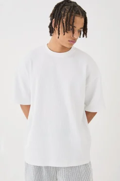 Oversized Waffle T-shirt | UK^boohooMAN