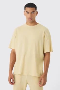 Oversized Waffle T-shirt | UK^boohooMAN Sale