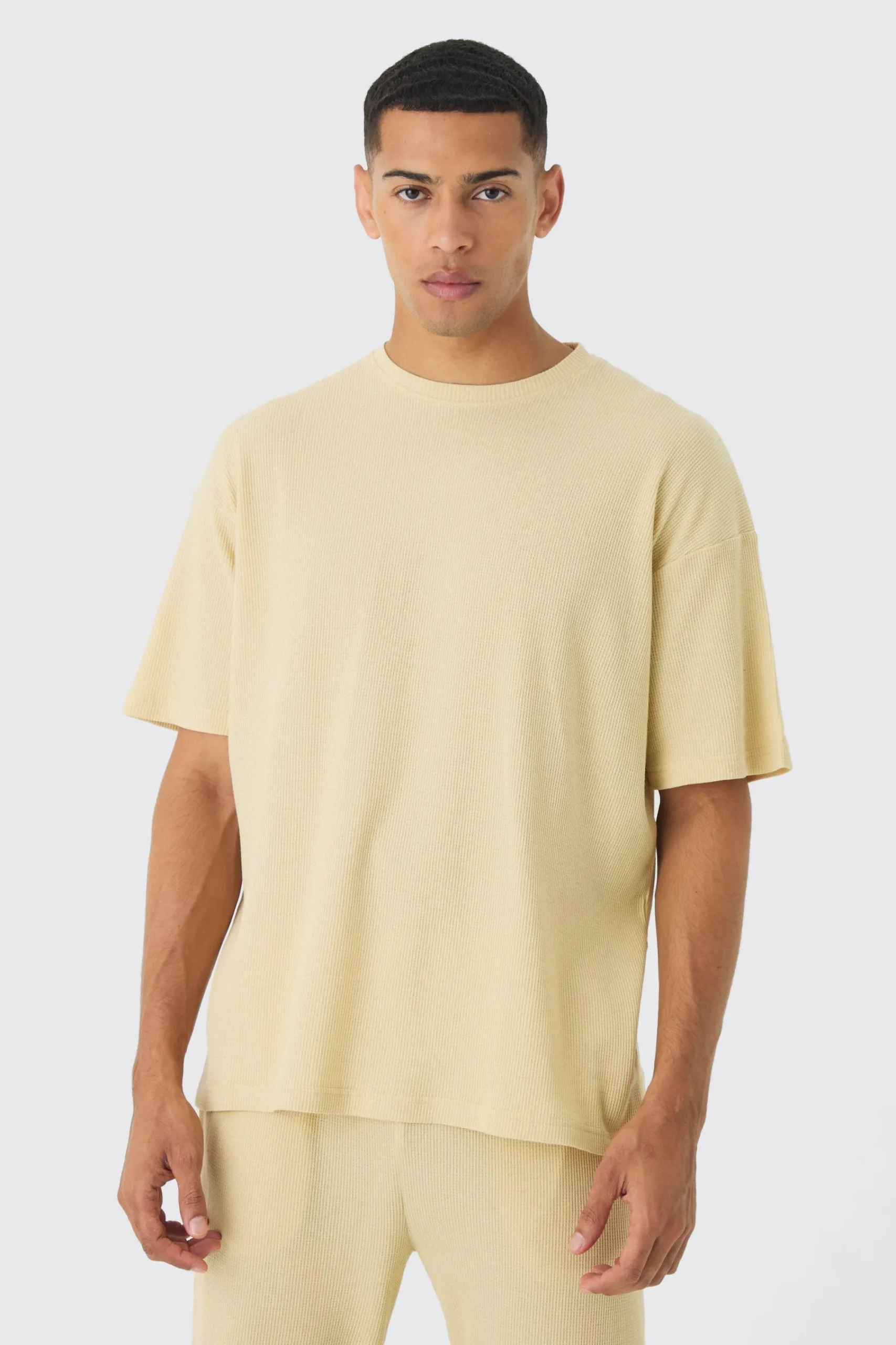 Oversized Waffle T-shirt | UK^boohooMAN Sale