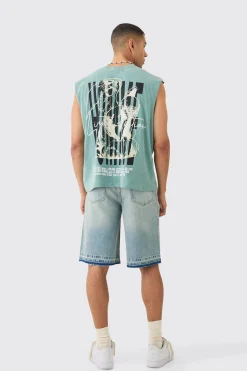 Oversized Wash Boxy Gothic Renaissance Cherub Tank | UK^boohooMAN Discount