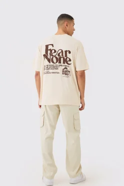 Oversized Wash Fear None Print T-shirt | UK^boohooMAN Hot