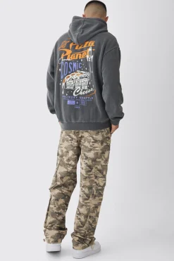 boohooMAN Oversized Wash Pixar Toy Story Pizza Planet License Hoodie | UK| Hoodies & Sweatshirts