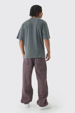 Oversized Washed All Star Eagle Print T-Shirt | UK^boohooMAN New