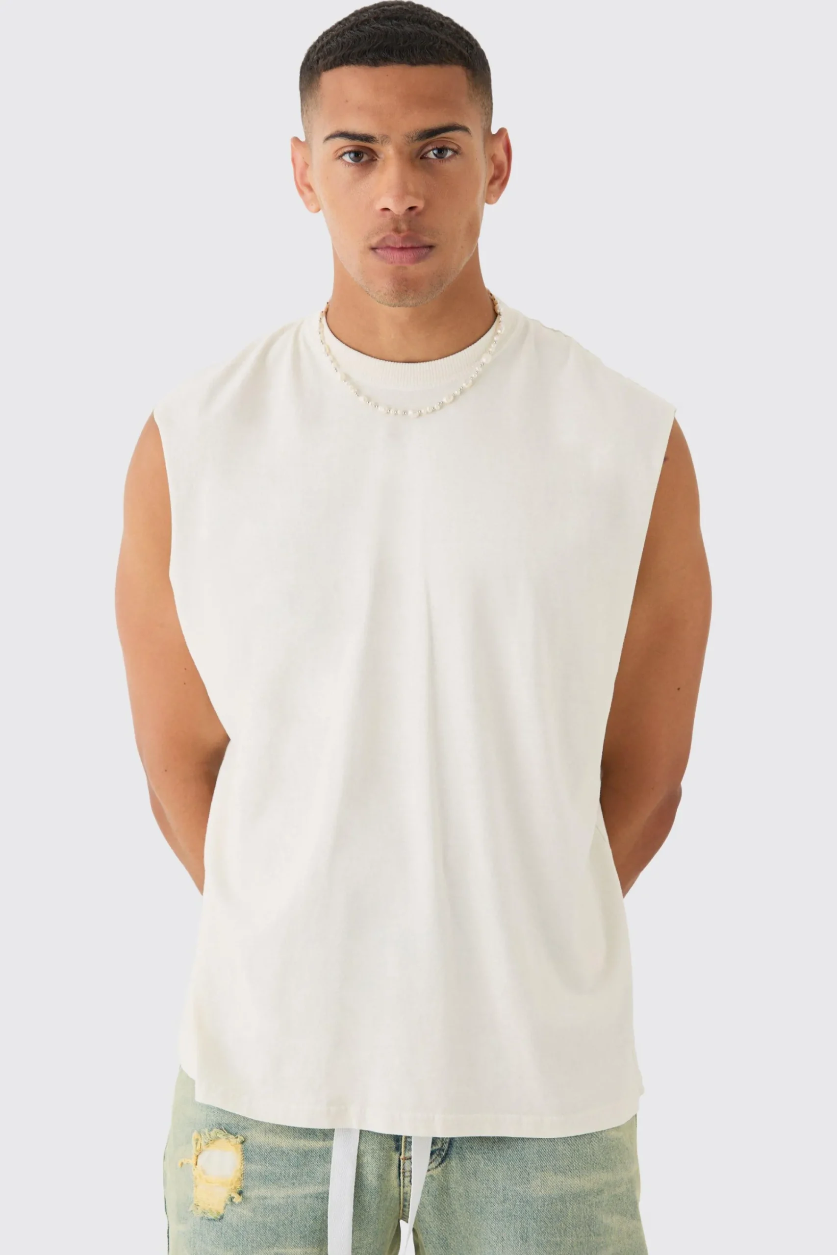 Oversized Washed Arizona Back Print Tank | UK^boohooMAN Best