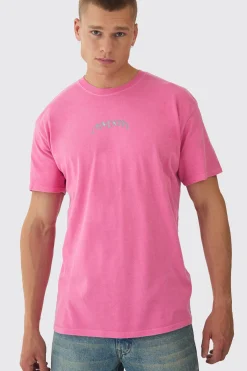 Oversized Washed Branded T-Shirt | UK^boohooMAN Outlet