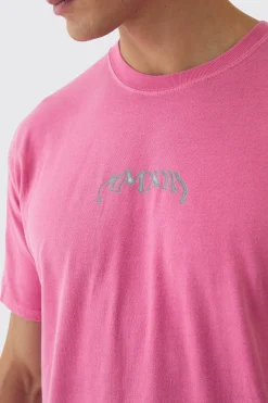 Oversized Washed Branded T-Shirt | UK^boohooMAN Outlet