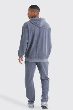 boohooMAN Oversized Washed Cord Hoodie | UK| Hoodies & Sweatshirts