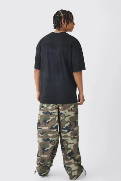 Oversized Washed Extended Neck Heavy Racing T-shirt | UK^boohooMAN Hot