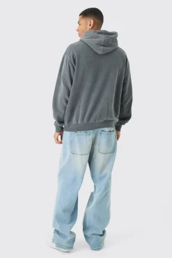 boohooMAN Oversized Washed Faubourg-Du-Roule Hoodie | UK| Hoodies & Sweatshirts