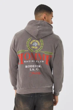 boohooMAN Oversized Washed Homme Print Hoodie | UK| Hoodies & Sweatshirts