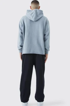 boohooMAN Oversized Washed Limited Raw Hem Hoodie | UK| Hoodies & Sweatshirts