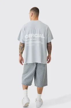 Oversized Washed Offical Slogan T-Shirt | UK^boohooMAN New