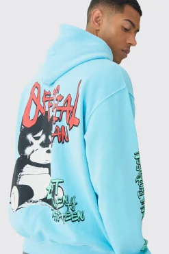 boohooMAN Oversized Washed Official Man Bear Hoodie | UK| Hoodies & Sweatshirts