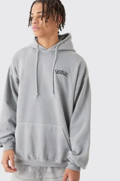 boohooMAN Oversized Washed Pokemon Garchomp License Hoodie | UK| Hoodies & Sweatshirts