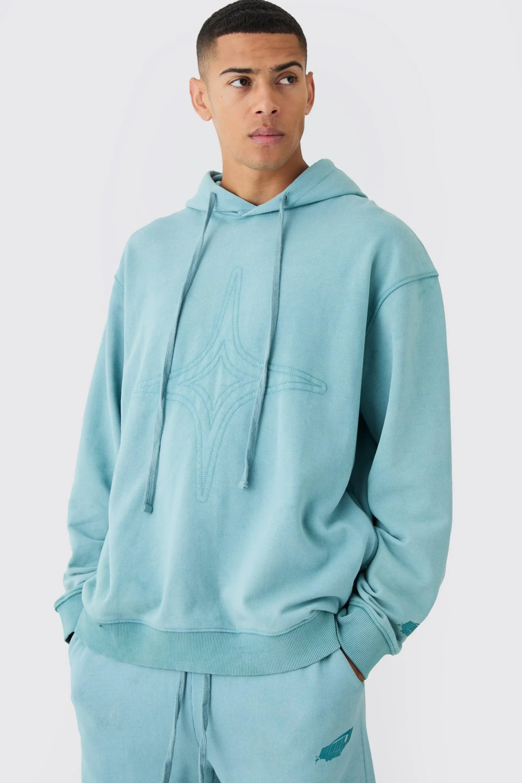 boohooMAN Oversized Washed Quilted Hoodie | UK| Hoodies & Sweatshirts
