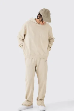 boohooMAN Oversized Washed Quilted Split Hem Tracksuit | UK| Tracksuits