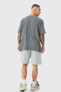 Oversized Washed Space Puff Print T-shirt | UK^boohooMAN Best