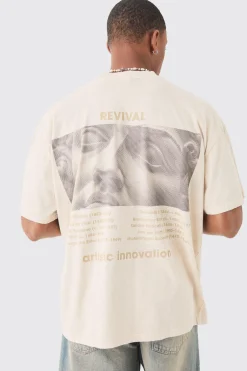 Oversized Washed Statue Print T-shirt | UK^boohooMAN New