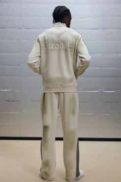 boohooMAN Oversized Washed Stencil Spray Graphic Harrington Jacket | UK| Coats & Jackets