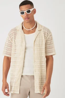 boohooMAN Oversized Weave Look Shirt | UK| Shirts