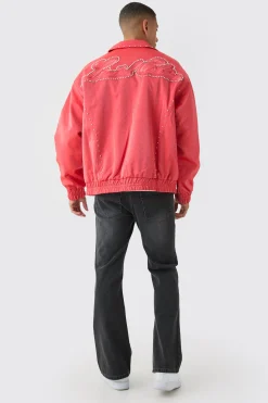 boohooMAN Oversized Weave Pu Bomber | UK| Coats & Jackets