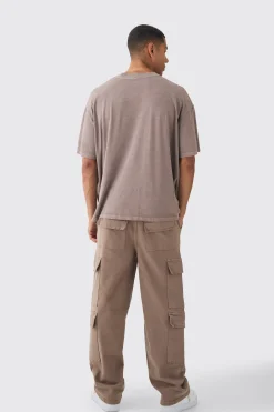 Oversized Western USA Eagle Large Scale Wash Print T-Shirt | UK^boohooMAN Hot