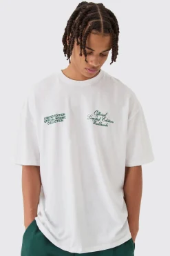 Oversized Worldwide Back Puff Print T-Shirt | UK^boohooMAN Clearance