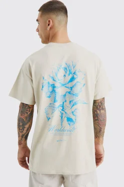 Oversized Worldwide Floral Graphic T-shirt | UK^boohooMAN Best