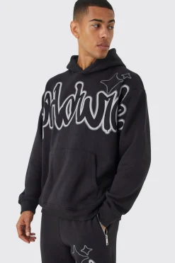 boohooMAN Oversized Worldwide Graffiti Print Tracksuit | UK| Tracksuits