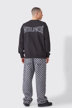 boohooMAN Oversized Worldwide Graphic Sweatshirt | UK| Hoodies & Sweatshirts