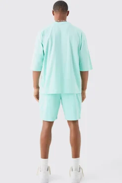 boohooMAN Oversized Worldwide Half Sleeve T-shirt And Short Set | UK| Sets & Co-Ords|Tracksuits