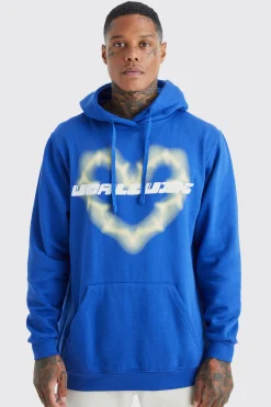 boohooMAN Oversized Worldwide Heart Hoodie | UK| Hoodies & Sweatshirts