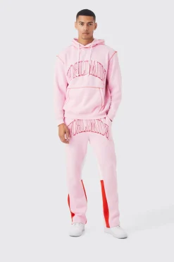 boohooMAN Oversized Worldwide Hooded Gusset Tracksuit | UK| Tracksuits