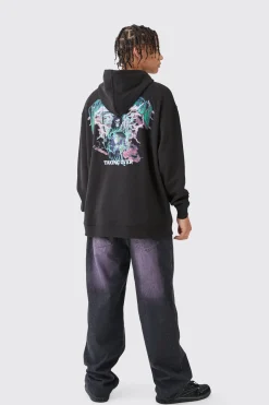 boohooMAN Oversized Worldwide Skull Graphic Hoodie | UK| Hoodies & Sweatshirts