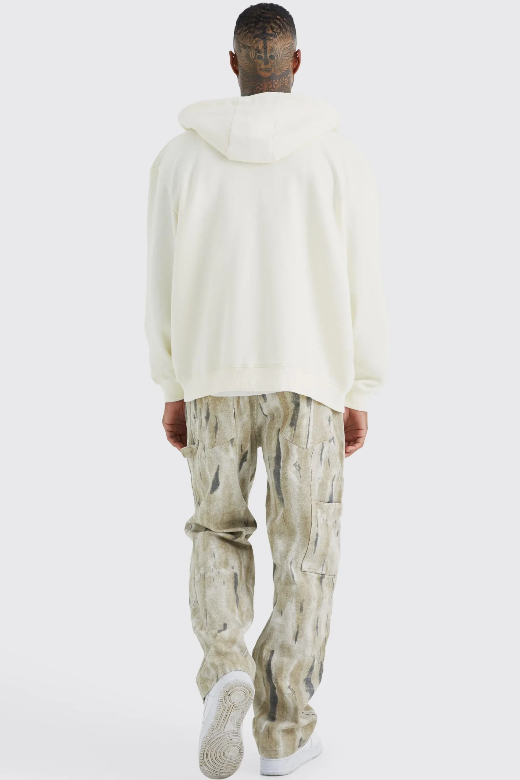 boohooMAN Oversized Worldwide Star Zip Through Hoodie | UK| Hoodies & Sweatshirts