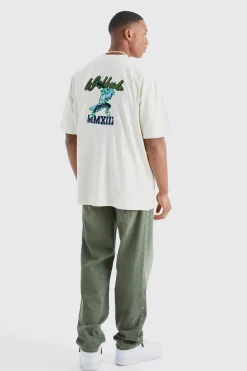 Oversized Worldwide Varsity Badge T-shirt | UK^boohooMAN Hot