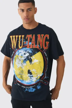 Oversized Wu-Tang Large Scale License Print T-Shirt | UK^boohooMAN Online