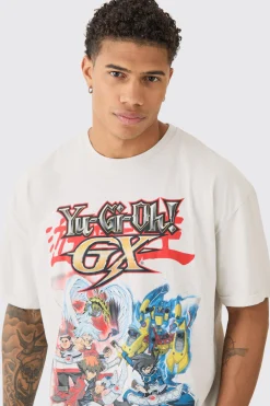 Oversized Yugioh GX License Wash Print T-shirt | UK^boohooMAN Best