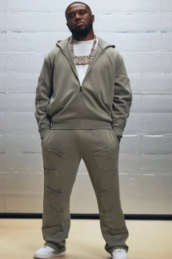 boohooMAN Oversized Zip Through Cargo Pocket Detail Hooded Tracksuit | UK| Tracksuits