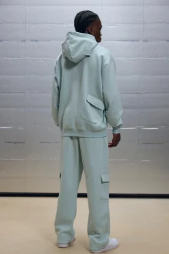 boohooMAN Oversized Zip Through Cargo Pocket Detail Hooded Tracksuit | UK| Tracksuits