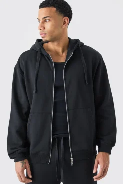 boohooMAN Oversized Zip Through Hoodie | UK| Hoodies & Sweatshirts