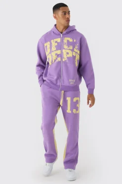 boohooMAN Oversized Zip Through OFCL Gusset Hooded Tracksuit | UK| Tracksuits