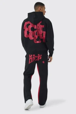 boohooMAN Oversized Zip Through OFCL Gusset Hooded Tracksuit | UK| Tracksuits