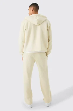 boohooMAN Oversized Zip Through Washed Puff Print Tracksuit | UK| Tracksuits