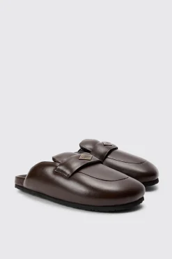 boohooMAN Padded Man Tab Mule In | UK| Sliders & Slippers