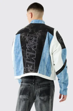 boohooMAN Padded Moto Denim Jacket | UK| Coats & Jackets