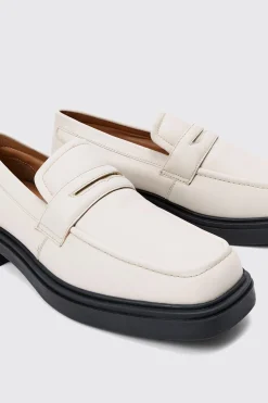 boohooMAN Padded Pu Loafer In | UK| Smart Shoes