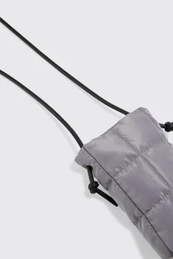 boohooMAN Padded Quilted Bottle Holder | UK| Bags & Wallets