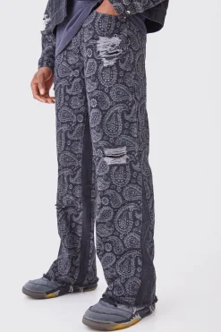 boohooMAN Paisley Denim Jacket And Jeans Set | UK| Sets & Co-Ords