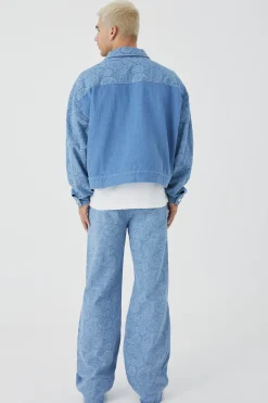 boohooMAN Paisley Denim Jacket And Jeans Set | UK| Sets & Co-Ords